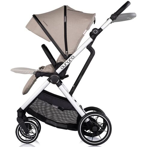 Carucior Chipolino Aurora 3 in 1 latte, Culoare: Crem, Model: 3 in 1 - poza 6 - ExclusivMAG.ro