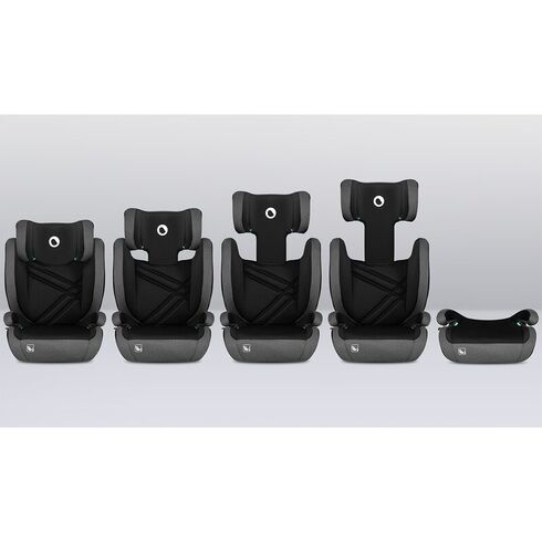 Scaun auto, Lionelo, Hugo i-Size, Conform standardului de securitate R129, 100-150 cm, 4-12 ani, Gri, Culoare: Gri/Negru, Grupa: 15-36kg (4 ani - 12 ani),poza 10