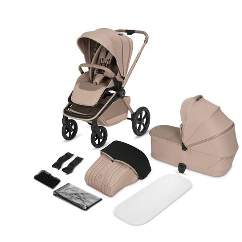 Carucior 2 in 1, Lionelo, Freya, Landou si salteluta ventilate, pana la 22 kg, 0luni+, Bej, Culoare: Bej, Model: 2 in 1 - poza 2 - ExclusivMAG.ro