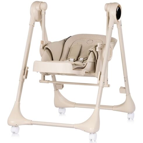 Scaun de masa si leagan electric Chipolino Master Class 2 in 1 latte, Culoare: Bej,poza 3