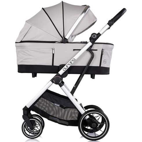 Carucior Chipolino Aurora 3 in 1 platinum, Culoare: Gri deschis, Model: 3 in 1 - poza 3 - ExclusivMAG.ro