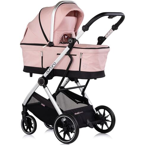Carucior Chipolino Aurora 3 in 1 powder pink, Culoare: Roz, Model: 3 in 1 - poza 2 - ExclusivMAG.ro