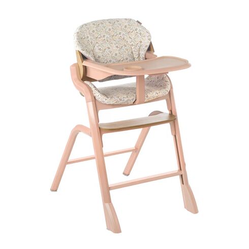 Scaun de masa multifunctional Noah, Jane, De la 6 luni la adult, Din lemn fag, Husa lavabila, Greutate maxima 100 Kg, Pale, Culoare: Roz  - ExclusivMAG.ro