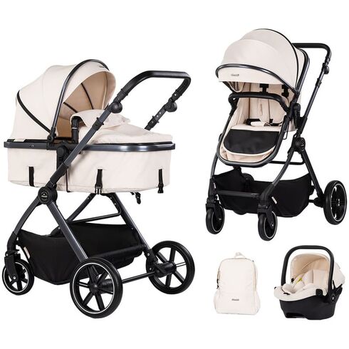 Carucior Chipolino Pearl 3 in 1 cashmere, Culoare: Bej, Model: 3 in 1  - ExclusivMAG.ro