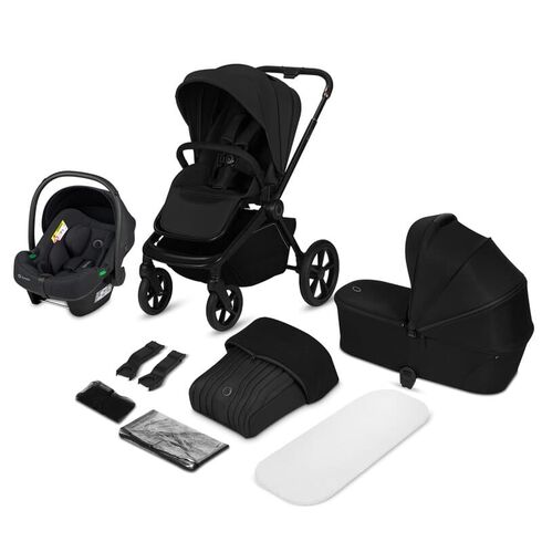 Carucior 3 in 1 Lionelo Freya, Cu landou si scoica ADAC, pana la 22 kg, 0 luni+, Negru, Culoare: Negru, Model: 3 in 1 - poza 2 - ExclusivMAG.ro
