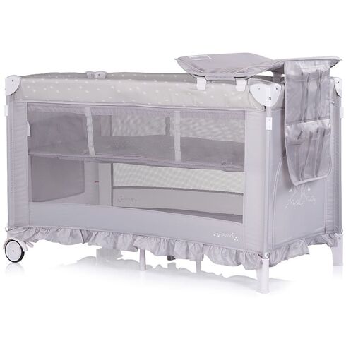 Patut pliabil Chipolino Palace platinum, Culoare: Gri, Dimensiuni: 120x60 - poza 3 - ExclusivMAG.ro