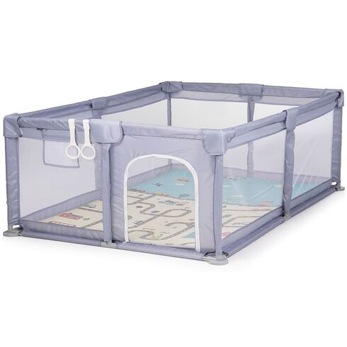 Tarc de joaca Chipolino Lotus 180x120 cm grey, Culoare: Gri, Dimensiuni: 180x120 - poza 2 - ExclusivMAG.ro