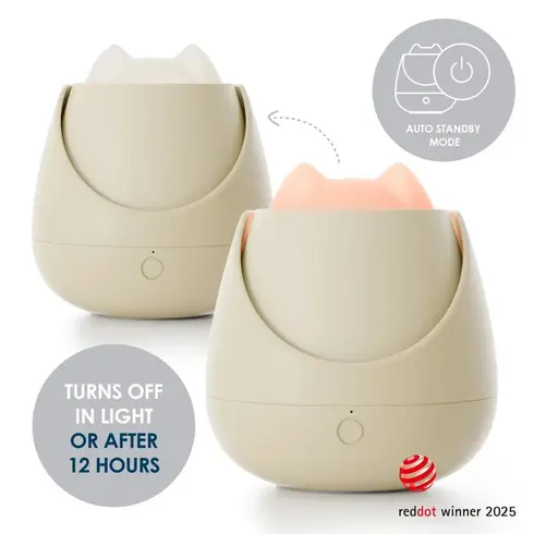Lampa de veghe Nosiboo Zigg antrenor de somn pentru copii cu lumina rosie si temporizator Beige, Culoare: Bej - poza 2 - ExclusivMAG.ro
