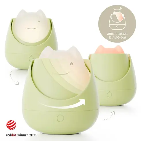 Lampa de veghe Nosiboo Zigg antrenor de somn pentru copii cu lumina rosie si temporizator Sage, Culoare: Verde - poza 2 - ExclusivMAG.ro