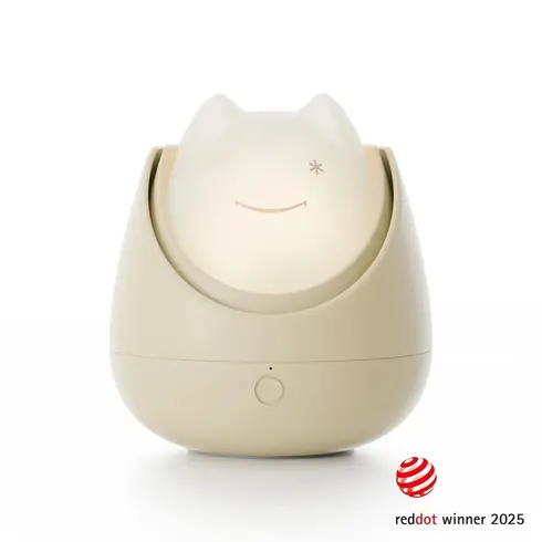 Lampa de veghe Nosiboo Zigg antrenor de somn pentru copii cu lumina rosie si temporizator Beige, Culoare: Bej  - ExclusivMAG.ro