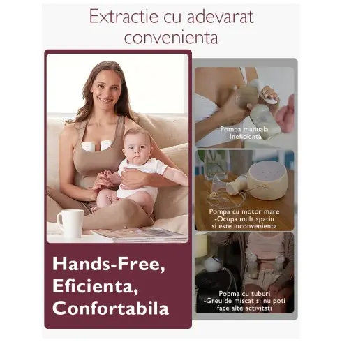 Pompa de san Momcozy Hands-free dubla S12 Pro White, Culoare: Alb - poza 11 - ExclusivMAG.ro