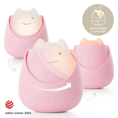 Lampa de veghe Nosiboo Zigg antrenor de somn pentru copii cu lumina rosie si temporizator Pink, Culoare: Roz - poza 2 - ExclusivMAG.ro
