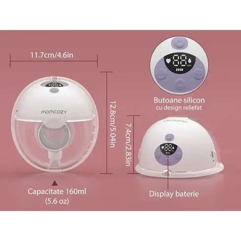 Pompa de san Momcozy Hands-free dubla M5 Red, Culoare: Rosu - poza 11 - ExclusivMAG.ro