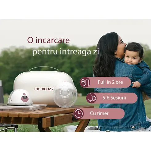 Pompa de san Momcozy Hands-free dubla M5 Purple, Culoare: Mov - poza 9 - ExclusivMAG.ro
