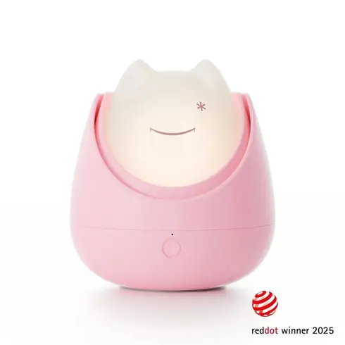 Lampa de veghe Nosiboo Zigg antrenor de somn pentru copii cu lumina rosie si temporizator Pink, Culoare: Roz  - ExclusivMAG.ro