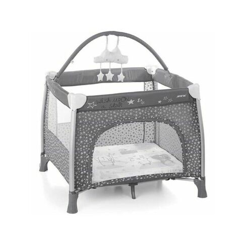 Tarc de joaca, Jane, Travel Fun, Cu arcada cu jucarii, Geanta de transport 98x101x80 cm, Star, Culoare: Gri, Dimensiuni: 100x100  - ExclusivMAG.ro