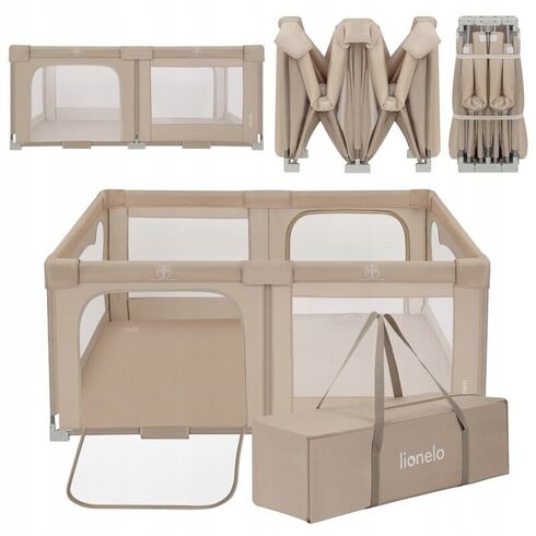 Tarc de joaca Lionelo Florence Easy Fold, 0-48 luni, Bej, Culoare: Bej - poza 5 - ExclusivMAG.ro