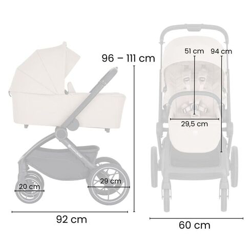 Carucior 2 in 1 Petite&Mars Scout, Pana la 22 kg, 0 luni+, Gri, Culoare: Gri, Model: 2 in 1 - poza 8 - ExclusivMAG.ro