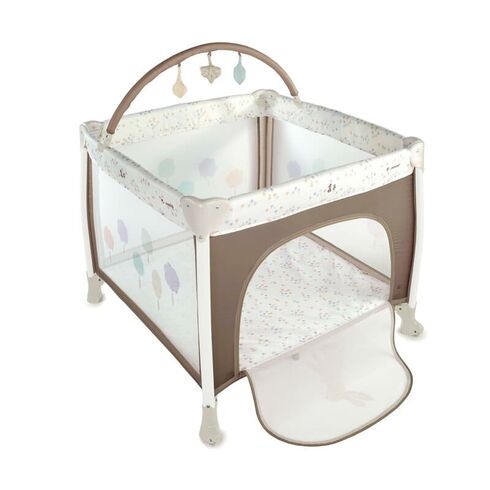 Tarc de joaca Jane Travel Fun, Cu arcada cu jucarii, Geanta de transport 98x101x80 cm, Iris, Culoare: Bej, Dimensiuni: 100x100 - poza 2 - ExclusivMAG.ro