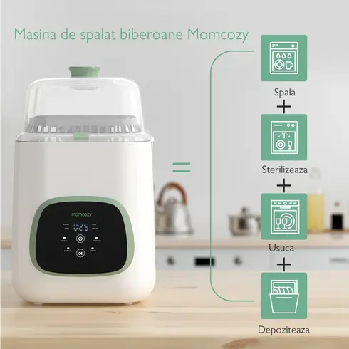 Masina de spalat si sterilizat biberoane Momcozy KleanPal Pro - poza 6 - ExclusivMAG.ro