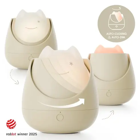 Lampa de veghe Nosiboo Zigg antrenor de somn pentru copii cu lumina rosie si temporizator Beige, Culoare: Bej - poza 3 - ExclusivMAG.ro