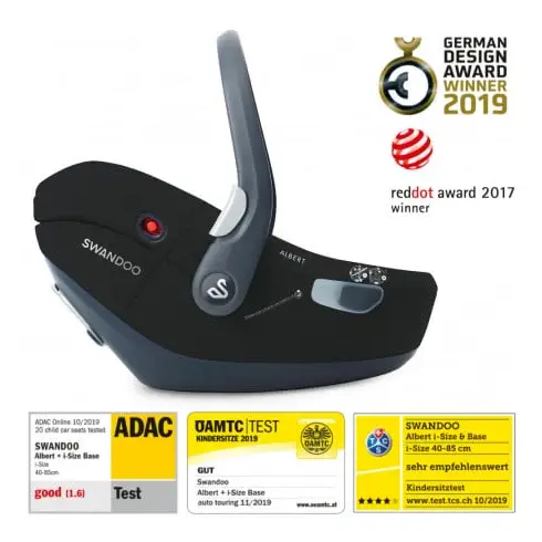 Scoica auto Swandoo Albert i-Size 1.2 Chia Black, Culoare: Negru/Gri, Grupa: 0-13kg (0 luni - 12 luni) - poza 2 - ExclusivMAG.ro