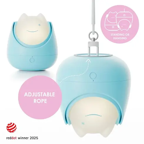 Lampa de veghe Nosiboo Zigg antrenor de somn pentru copii cu lumina rosie si temporizator Blue, Culoare: Blue - poza 4 - ExclusivMAG.ro