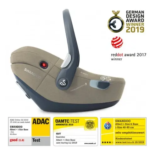 Scoica auto Swandoo Albert i-Size 1.2 Alfalfa, Culoare: Crem, Grupa: 0-13kg (0 luni - 12 luni) - poza 3 - ExclusivMAG.ro