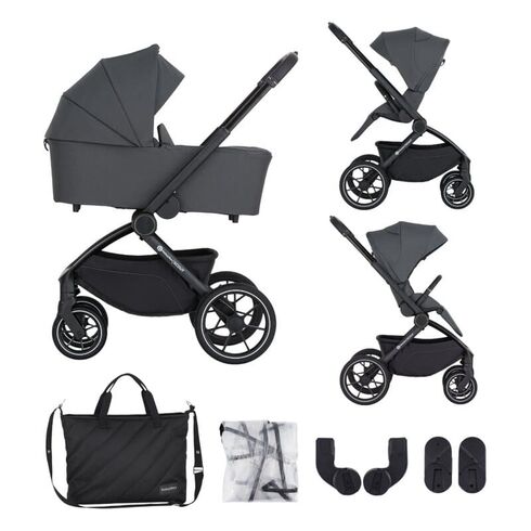 Carucior 2 in 1 Petite&Mars Scout, Pana la 22 kg, 0 luni+, Gri, Culoare: Gri, Model: 2 in 1  - ExclusivMAG.ro