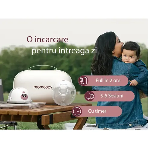 Pompa de san Momcozy Hands-free dubla M5 Red, Culoare: Rosu - poza 9 - ExclusivMAG.ro