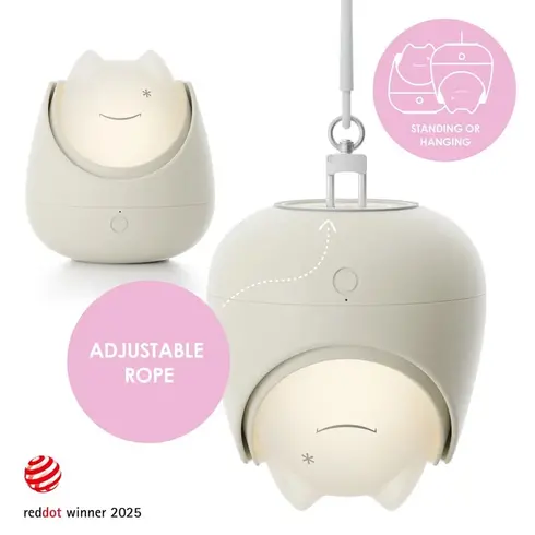 Lampa de veghe Nosiboo Zigg antrenor de somn pentru copii cu lumina rosie si temporizator Grey, Culoare: Gri - poza 3 - ExclusivMAG.ro