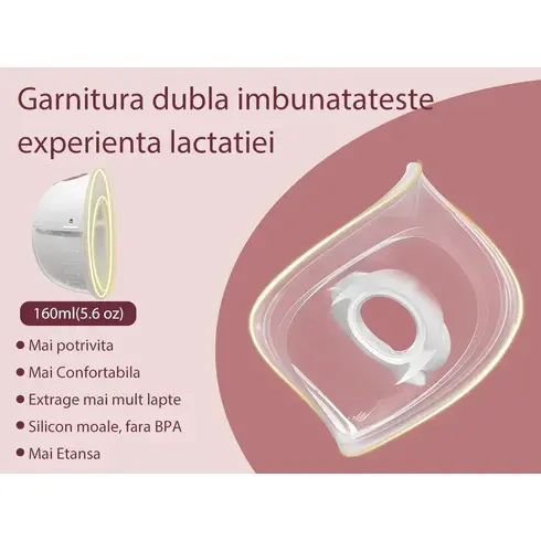 Pompa de san Momcozy Hands-free dubla M5 Red, Culoare: Rosu - poza 7 - ExclusivMAG.ro