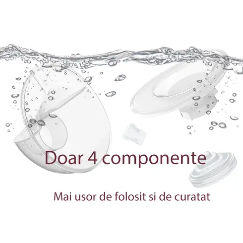 Pompa de san Momcozy Hands-free dubla M5 Grey, Culoare: Gri - poza 6 - ExclusivMAG.ro