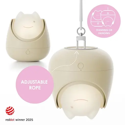 Lampa de veghe Nosiboo Zigg antrenor de somn pentru copii cu lumina rosie si temporizator Beige, Culoare: Bej - poza 5 - ExclusivMAG.ro