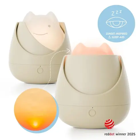 Lampa de veghe Nosiboo Zigg antrenor de somn pentru copii cu lumina rosie si temporizator Beige, Culoare: Bej - poza 4 - ExclusivMAG.ro