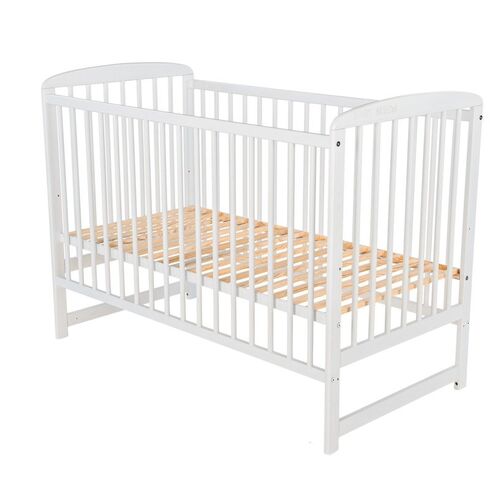 Patut din lemn BabyNeeds Ola 120x60 cm, Alb - poza 3 - ExclusivMAG.ro