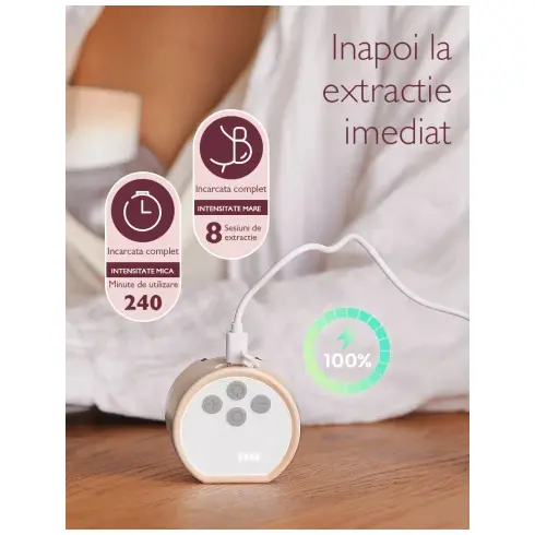 Pompa de san Momcozy Hands-free dubla S12 Pro White, Culoare: Alb - poza 12 - ExclusivMAG.ro