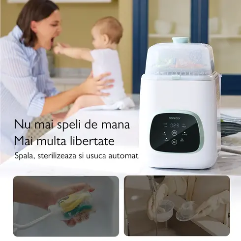 Masina de spalat si sterilizat biberoane Momcozy KleanPal Pro - poza 7 - ExclusivMAG.ro