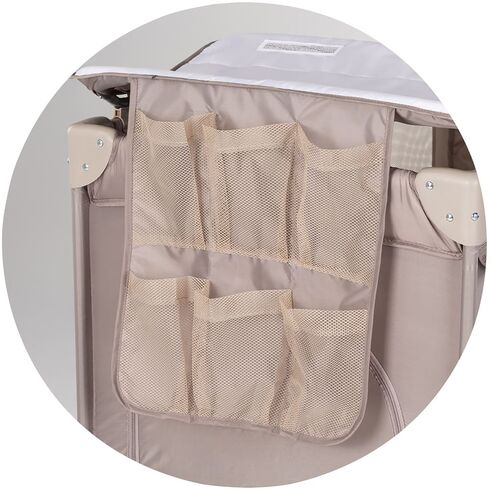 Patut pliabil cu saltea de infasat Chipolino Luna latte, Culoare: Crem, Dimensiuni: 120x60 - poza 6 - ExclusivMAG.ro