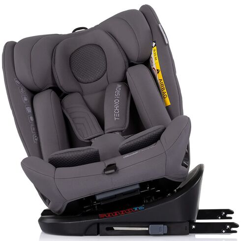 Scaun auto Chipolino Techno iGrow I-Size 40-150 cm cu sistem Isofix si sezut rotativ charcoal, Culoare: Gri, Grupa: 0-36kg (0 luni - 12 ani) - poza 7 - ExclusivMAG.ro
