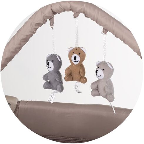Patut pliabil cu saltea de infasat Chipolino Luna latte, Culoare: Crem, Dimensiuni: 120x60 - poza 3 - ExclusivMAG.ro