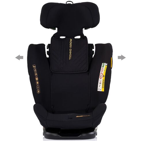 Scaun auto Chipolino Techno iGrow I-Size 40-150 cm cu sistem Isofix si sezut rotativ noir, Culoare: Negru, Grupa: 0-36kg (0 luni - 12 ani) - poza 4 - ExclusivMAG.ro