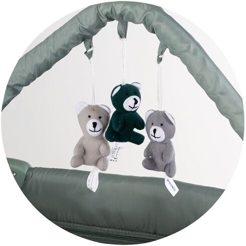 Patut pliabil cu saltea de infasat Chipolino Luna matcha, Culoare: Turcoaz, Dimensiuni: 120x60 - poza 3 - ExclusivMAG.ro