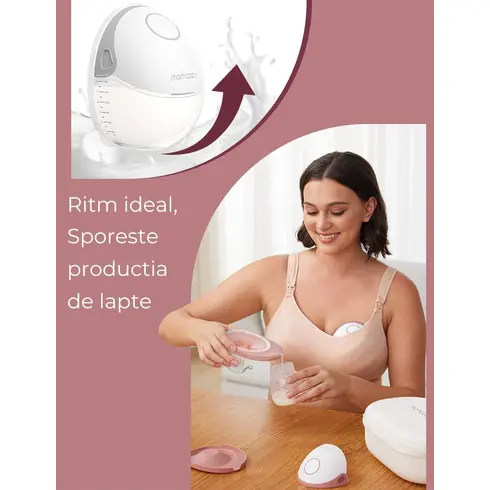 Pompa de san Momcozy Hands-free dubla M6 Rosie - poza 5 - ExclusivMAG.ro