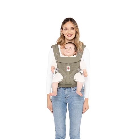 Marsupiu Ergobaby Omni 360, Mesh Soft Olive, Culoare: Verde - poza 6 - ExclusivMAG.ro