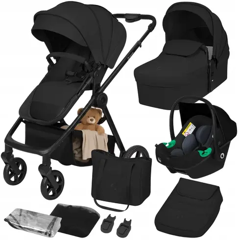 Carucior 3 in 1 Lionelo Greet - Negru, Culoare: Negru, Model: 3 in 1 - poza 3 - ExclusivMAG.ro