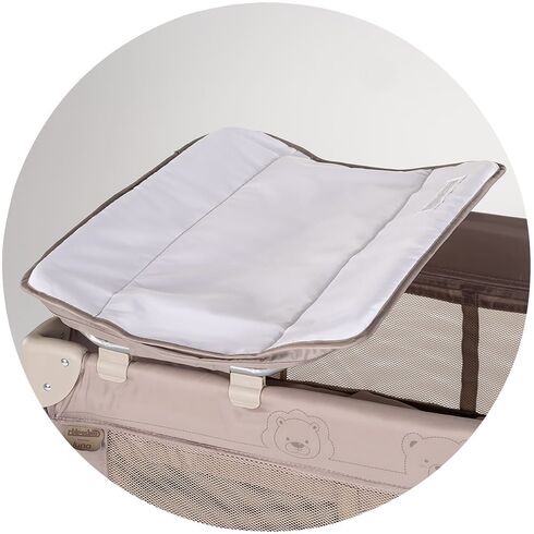 Patut pliabil cu saltea de infasat Chipolino Luna latte, Culoare: Crem, Dimensiuni: 120x60 - poza 5 - ExclusivMAG.ro