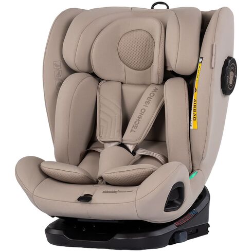 Scaun auto Chipolino Techno iGrow I-Size 40-150 cm cu sistem Isofix si sezut rotativ latte, Culoare: Bej, Grupa: 0-36kg (0 luni - 12 ani)  - ExclusivMAG.ro