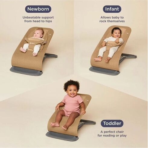 Balansoar 3 in 1 Ergobaby Evolve, Mesh Camel, Culoare: Maro - poza 5 - ExclusivMAG.ro