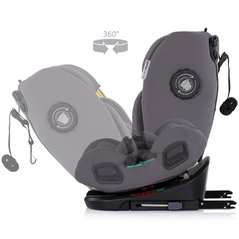 Scaun auto Chipolino Techno iGrow I-Size 40-150 cm cu sistem Isofix si sezut rotativ charcoal, Culoare: Gri, Grupa: 0-36kg (0 luni - 12 ani) - poza 8 - ExclusivMAG.ro